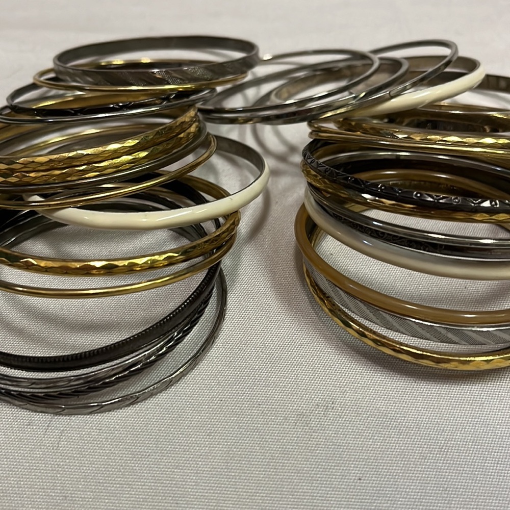 Bangle bracelets mixed metal bag of 31 pieces